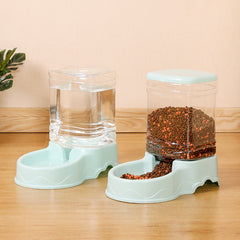 Pet Feeder & Water Dispenser, automatic dual pet feeding system for convenient meals and hydration