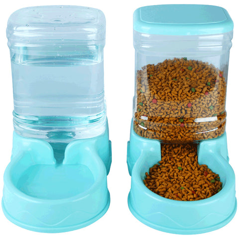 Pet Feeder & Water Dispenser, automatic dual pet feeding system for convenient meals and hydration