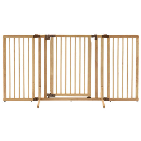 Richell Wooden Premium Plus Pet Gate, elegant and durable wooden pet gate with a sturdy design, perfect for securing spaces while complementing home decor