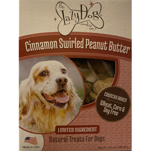 Lazy Dog Cookie Treat - Cinnamon Swirled Peanut Butter, delicious and wholesome dog treat for a tasty snack