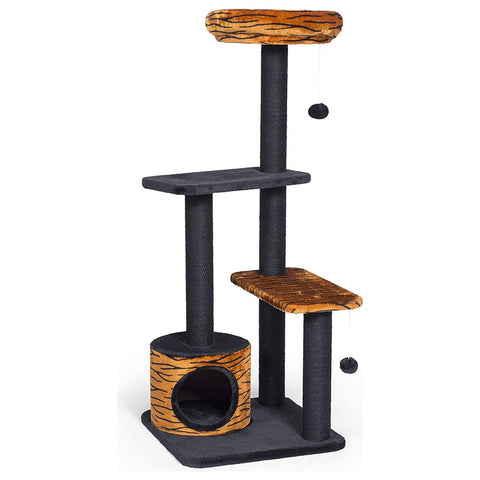 Prevue Pet Products Kitty Power Paws Tiger Tower, durable and stylish cat tree with multiple levels, sisal scratching posts, and cozy resting spots