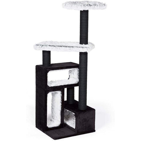 Prevue Pet Products Kitty Power Paws Domino Cat Furniture, interactive and stylish cat climbing tower with scratching posts