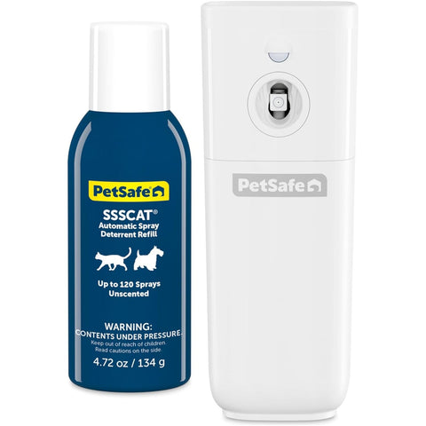 PetSafe SSSCat Spray Deterrent - PPD00-17617, motion-activated pet training spray to keep pets away from restricted areas