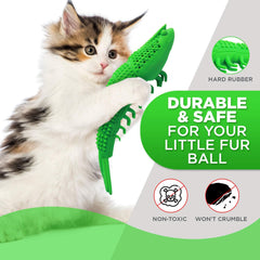 Pet Cat Toothbrush Toy, dual-purpose toy for dental hygiene and play, designed to clean cats' teeth while they play